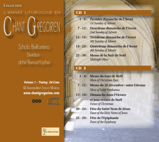 Chant grégorien : Avent-Noël - Volume 1 (CD 1 et 2) – Image 2