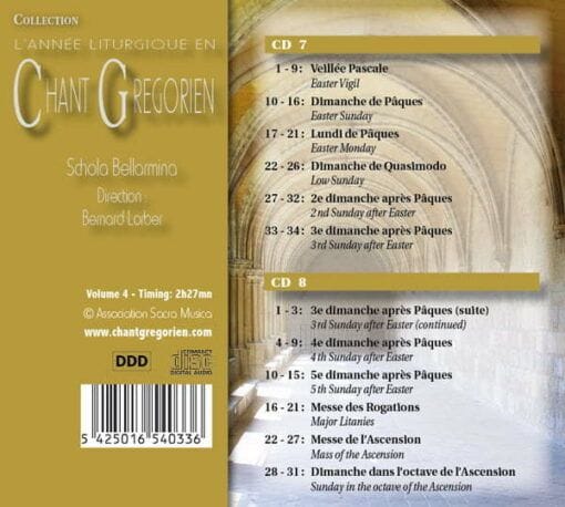 Chant grégorien : Temps pascal - Volume 4 (CD 7 - 8) – Image 2