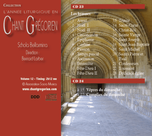 Chant grégorien : Vêpres, complies - Volume 12 (CD 23 - 24) – Image 2