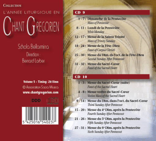 Chant grégorien : Pentecôte - Volume 5 (CD 9 - 10) – Image 2