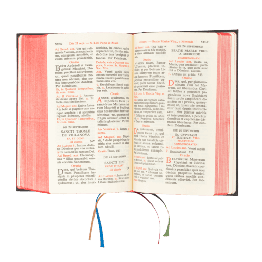 Une page intérieur du livre Diurnale Romain - Sanctoral